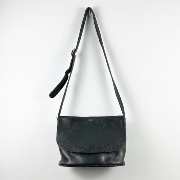 Coach ITALY Vintage Sonoma Pebbled Leather Classic Black Flap Crossbody Bag 4903 - Picture 1 of 16
